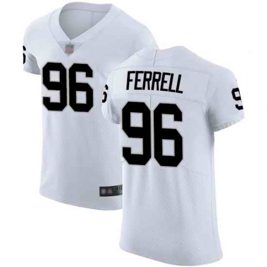Raiders 96 Clelin Ferrell White Men Stitched Football Vapor Untouchable Elite Jersey
